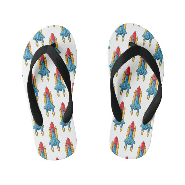 Tongs Enfants Illustration d'un vaisseau de fusées (Semelle)