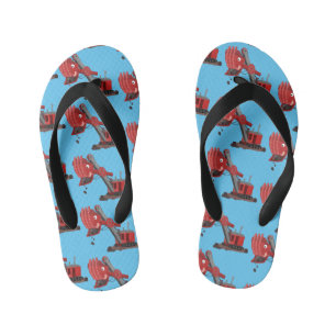 Tongs Enfants Illustration d'une pelle à vapeur rouge mou
