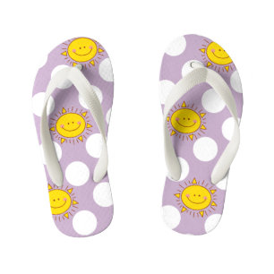 Tongs Enfants Joli Sunshine Et Motif À Pointe Polka