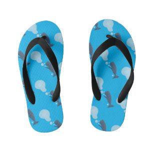 Tongs Enfants Jolie baleine à sperme soufflant bulles dessin