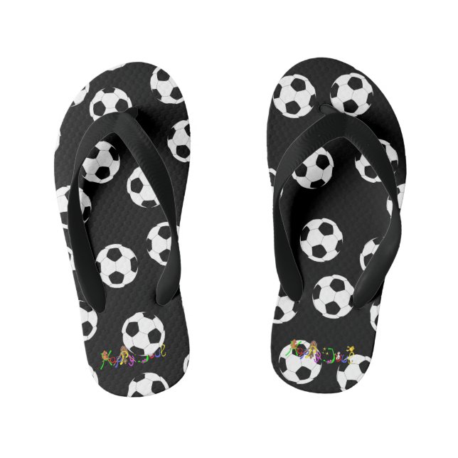 Tongs Enfants Joyeux soccer de la compagnie Happy Juul (Semelle)