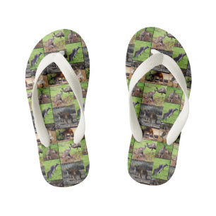 Tongs Enfants Kangaroo Photo Collage,