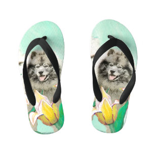 Tongs Enfants Keeshony in Tulips Peinture mignonne Original Chie