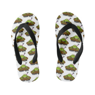 Tongs Enfants Les grenouilles règlent la grenouille de dessin an