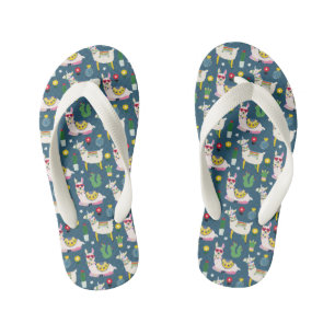 Tongs Enfants Les lamas dans les lunettes de soleil Motif
