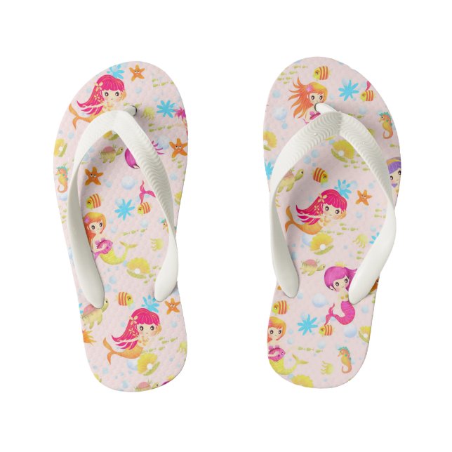 Tongs Enfants Les sirènes rose (Semelle)