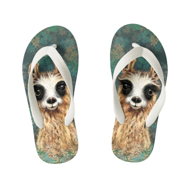 Tongs Enfants Llama pour bébé curieux - mignonne (Semelle)
