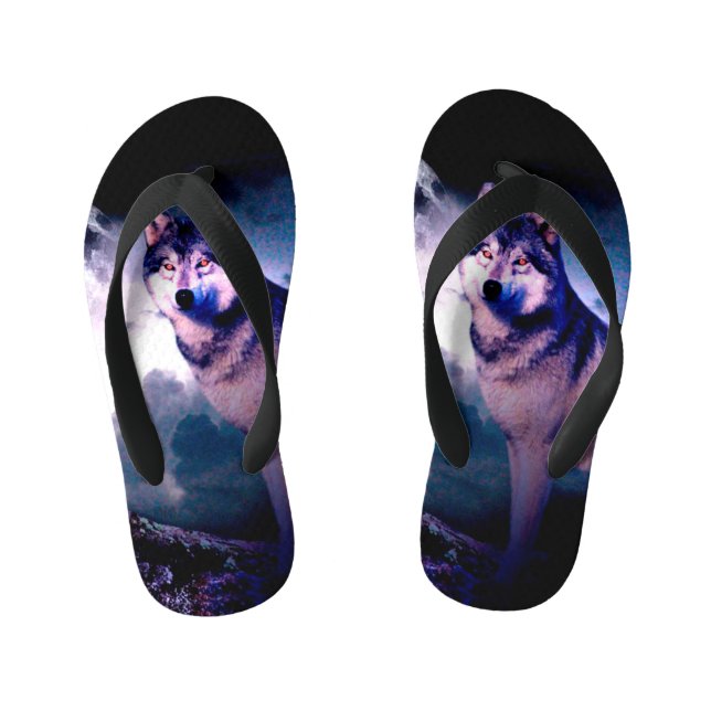 Tongs Enfants Loup lunaire (Semelle)