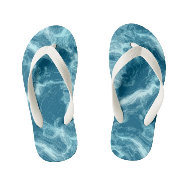 Tongs Enfants Marbre d'eau bleue   (Semelle)
