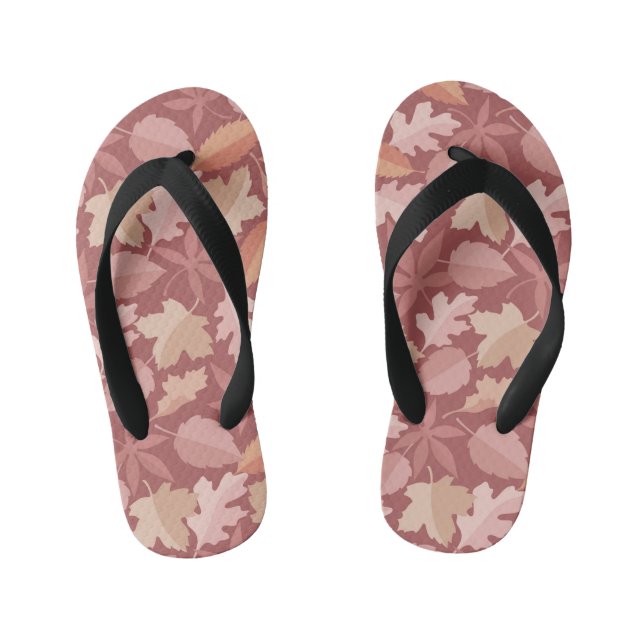 Tongs Enfants Marsala motif feuille (Semelle)