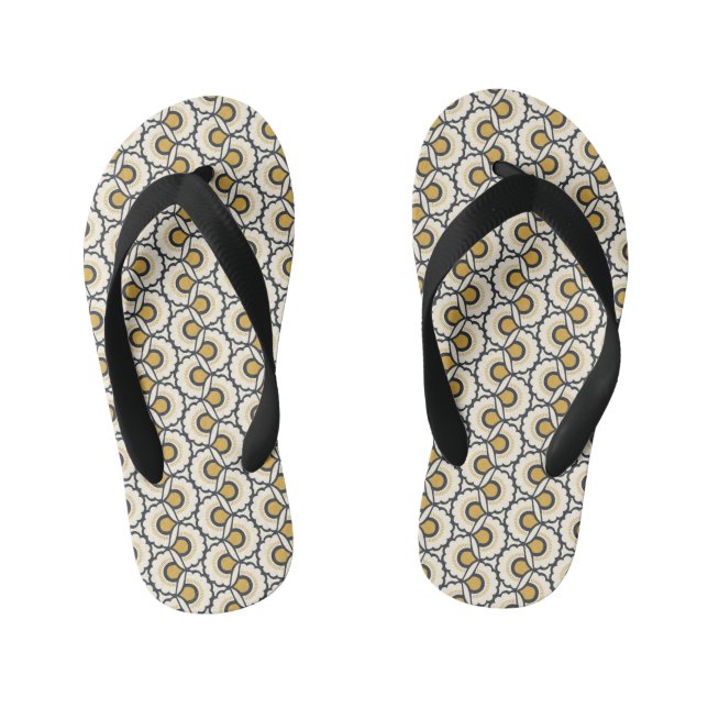 Tongs Enfants Modèle floral géométrique (Semelle)