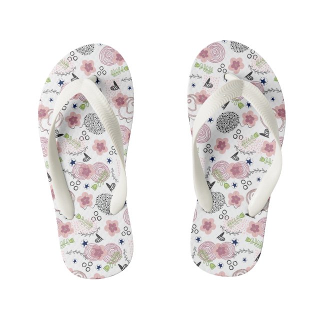 Tongs Enfants Modèle floral mou (Semelle)