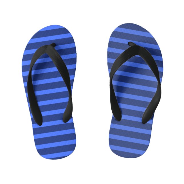 Tongs Enfants Moderne simple bande à deux tons bleu géométrique  (Semelle)