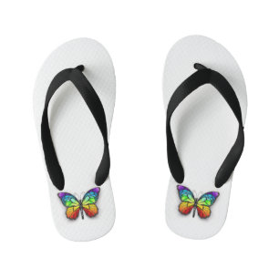 Tongs Enfants Monarque papillon arc-en-ciel