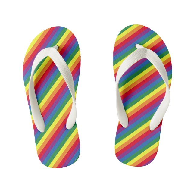 Tongs Enfants Motif arc-en-ciel diagonal (Semelle)
