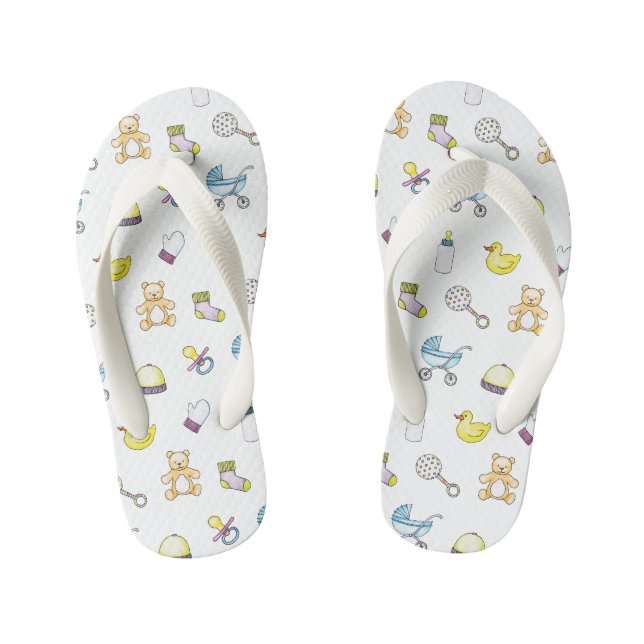 Tongs Enfants Motif baby shower (Semelle)