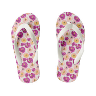 Tongs Enfants Motif botanique aquarelle