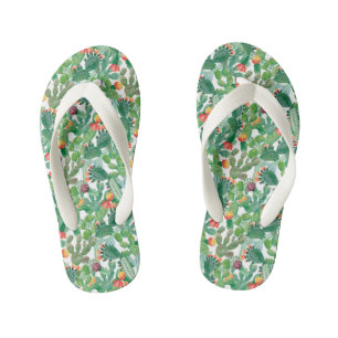 Tongs Enfants Motif Cactus aquarelle