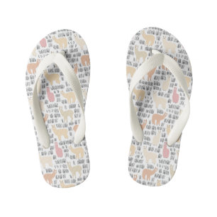 Tongs Enfants Motif D'Alpacas