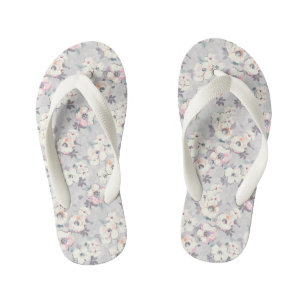 Tongs Enfants Motif d'aquarelle rose doux