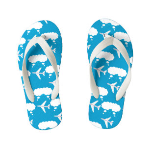 Tongs Enfants Motif d'avion Sky Blue