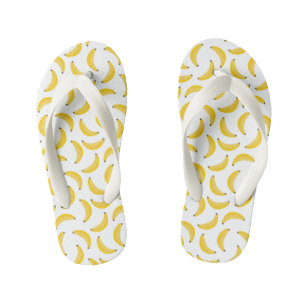 Tongs Enfants Motif de banane jaune joyeux - Fruit Bananes