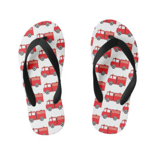 Tongs Enfants Motif de camion-feu rouge Toddler
