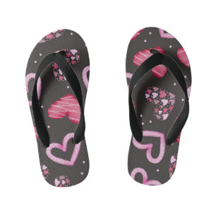 Tongs Enfants Motif de coeur 34