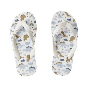 Tongs Enfants Motif de dinosaure arc-en-ciel mignon