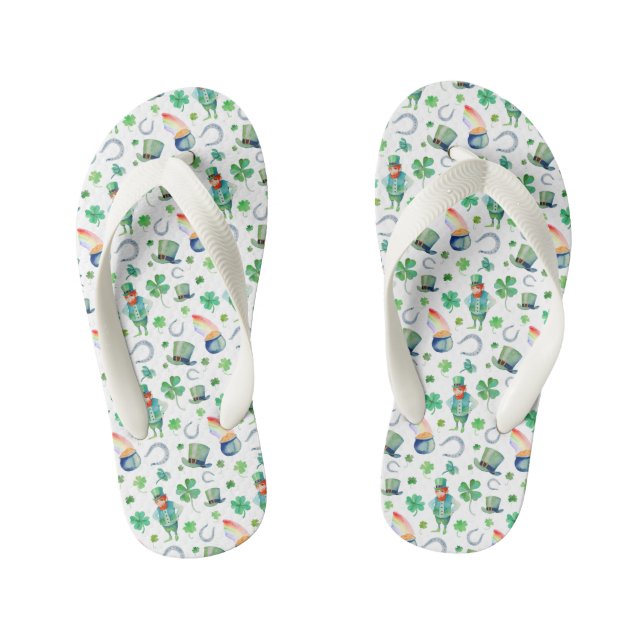 Tongs Enfants Motif de la fête de la Saint-Patrick (Semelle)