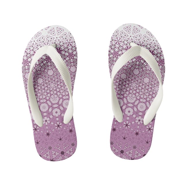 Tongs Enfants Motif de métamorphose florale (Semelle)