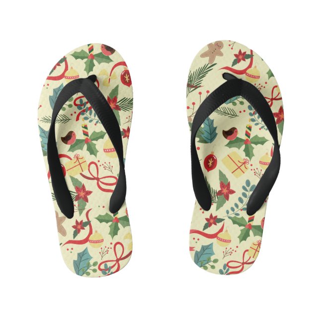 Tongs Enfants Motif de Noël (Semelle)