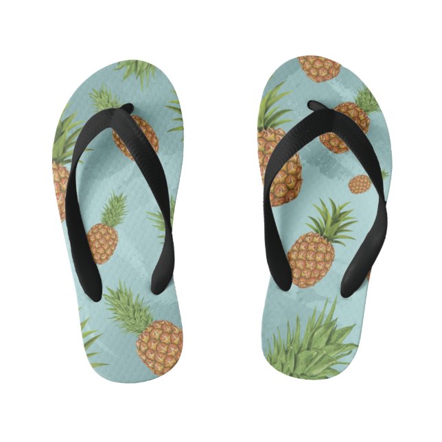 Tongs Enfants Motif de pomme de pin aquarelle 2 (Semelle)
