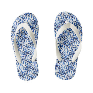 Tongs Enfants Motif d'encre d'aquarelle peinte à la main