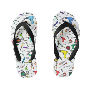 Tongs Enfants Motif d'illustration matérielle des outils de des