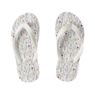 Tongs Enfants Motif Fleur sauvage d'été