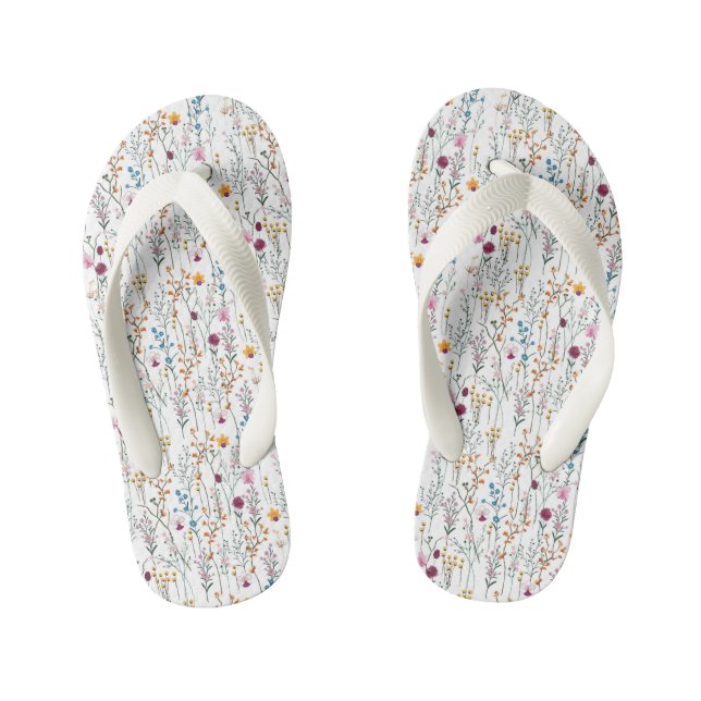 Tongs Enfants Motif Fleur sauvage d'été (Semelle)
