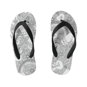 Tongs Enfants motif lama 4