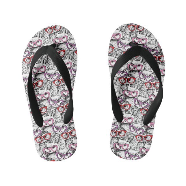 Tongs Enfants Motif Owl Eyeglasses (Semelle)