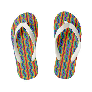 Tongs Enfants Motif Rainbow Fist