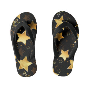 Tongs Enfants Motif sans couture avec étoiles d'or
