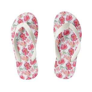 Tongs Enfants Motif Watercolor Peony