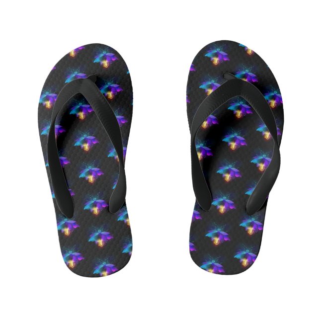 Tongs Enfants Neon Firefly sur noir (Semelle)