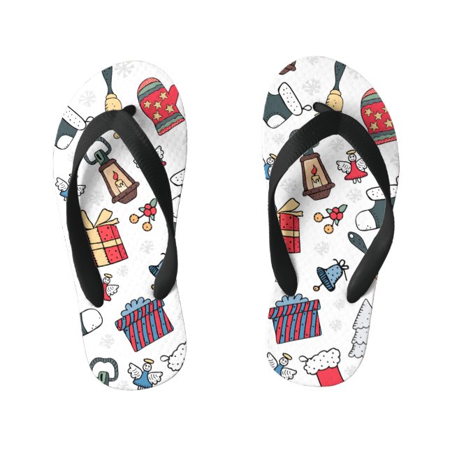 Tongs Enfants Nouvel An : Motif de Noël. (Semelle)