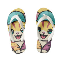Papillons jaunes Imprimés Flip Flops