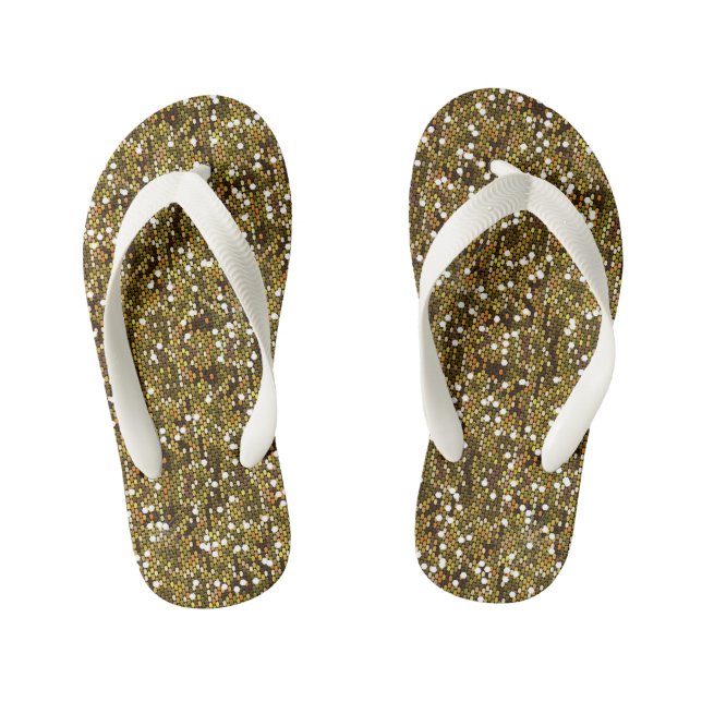 Tongs Enfants Parties scintillant Gold Confetti (Semelle)