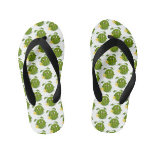 Tongs Enfants Pastèque de dessin animé souriante et mignonne