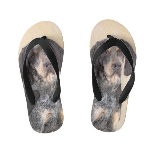 Tongs Enfants Peinture de linge bluetick - mignon chien original