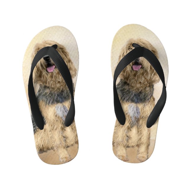 Tongs Enfants Peinture d'Otterhound - Joli art original de chien (Semelle)
