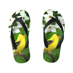 Tongs Enfants Peinture Goldfinch - Cute Original Chien Art